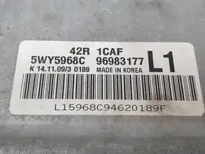 Second-hand car spare part ecu engine control for chevrolet aveo b12d1 oem iam references 96983177 5wy5968c 