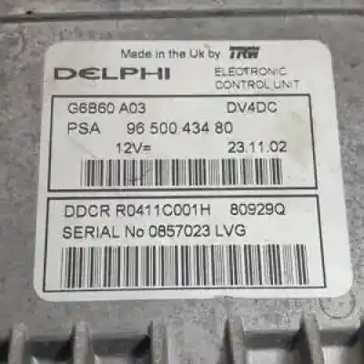 Second-hand car spare part ecu engine control for citroen c3 8hy.8hydv4ted4 oem iam references r0411c001h 9650043480 