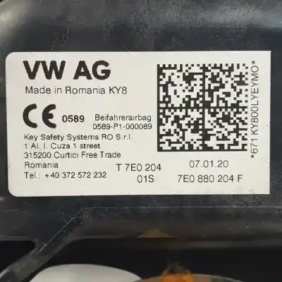 Автозапчастина б/у передня права подушка безопасности для volkswagen caddy ocio (sa) (03.2015) dfsd посилання на oem iam 7e0880204f  
