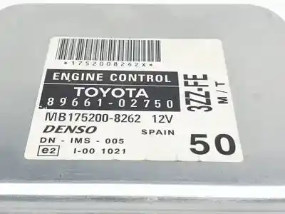 Second-hand car spare part ecu engine control for toyota corolla (e12) 3zzfe oem iam references 8966102750 mb1752008262 