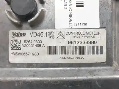 Second-hand car spare part ecu engine control for citroen c4 grand picasso ii hn02eb2dts.hn02 oem iam references 9812338980 9806671980 