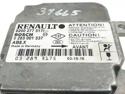 Second-hand car spare part airbag control unit for renault clio ii fase ii (b/cb0) d7f726.d7fg7 oem iam references 8200277317 0285001537 