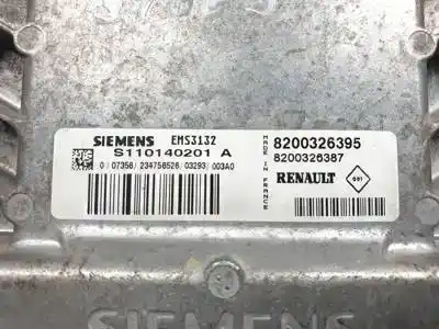 Second-hand car spare part ecu engine control for renault clio ii fase ii (b/cb0) d7f726.d7fg7 oem iam references 8200326395 8200326387 s110140201a 
