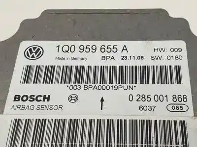 Peça sobressalente para automóvel em segunda mão centralina de airbag por volkswagen eos (1f7) bmm referências oem iam 0285001868 1q0959655a 