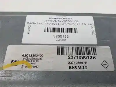 Second-hand car spare part ecu engine control for dacia sandero b4d.b4bd4 oem iam references a2c12303400 237109612r 237108697r 