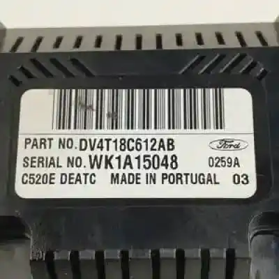 Peça sobressalente para automóvel em segunda mão comando de sofagem (chauffage / ar condicionado) por ford kuga (cbs) dw10c.txda.txma referências oem iam dv4t18c612ab  