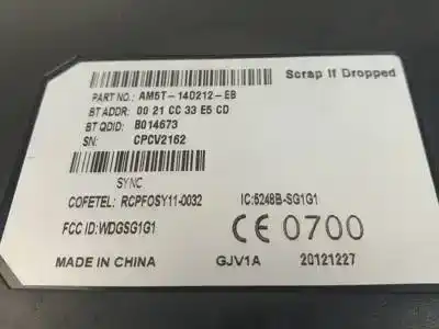 Автозапчастина б/у електронний модуль для ford kuga (cbs) dw10c.txda.txma посилання на oem iam am5t14d212eb  