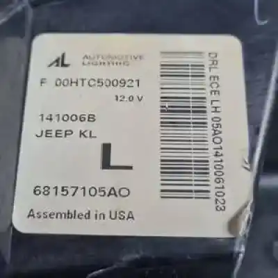 Second-hand car spare part front left headlight for jeep cherokee (kl) ebt.yrh oem iam references 68157105ao  