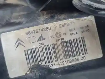 Second-hand car spare part left headlight for citroen c3 8hx oem iam references 9647214280  