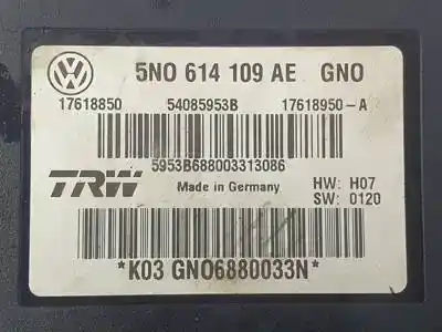 Peça sobressalente para automóvel em segunda mão abs por audi q3 (8u) cfgc referências oem iam 5n0614109ae 54085953b 
