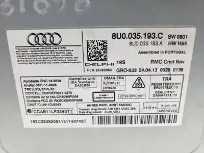 Peça sobressalente para automóvel em segunda mão sistema de áudio / rádio cd por audi q3 (8u) cfgc referências oem iam 8u0035193c 28382054 