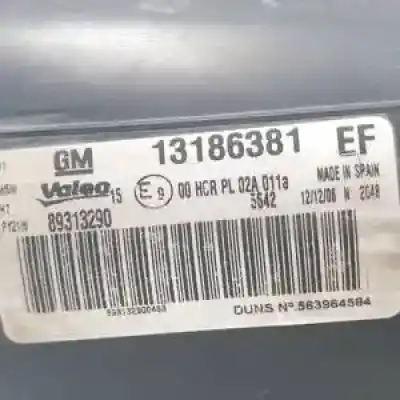 Second-hand car spare part left headlight for opel corsa d z14xep oem iam references 13186381 halógeno 89313290 