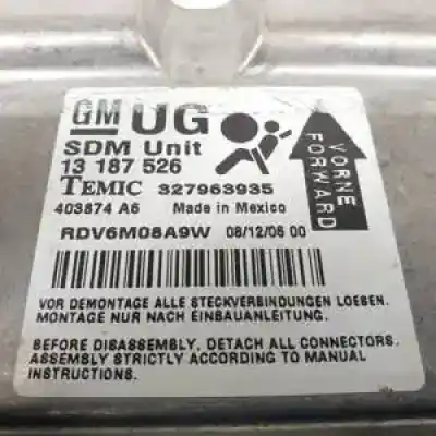 Peça sobressalente para automóvel em segunda mão centralina de airbag por opel corsa d z14xep referências oem iam 327963935 13187526 