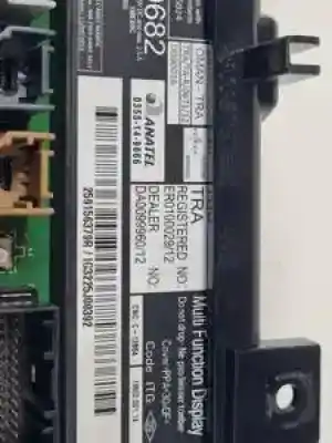 Second-hand car spare part multifunction display for renault captur (j5al) k9k608 oem iam references 259156379r 0355149666 