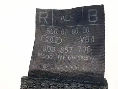 Peça sobressalente para automóvel em segunda mão cinto de segurança dianteiro direito por audi a4 berlina (b5) aeb referências oem iam 8d0857706 566028000 