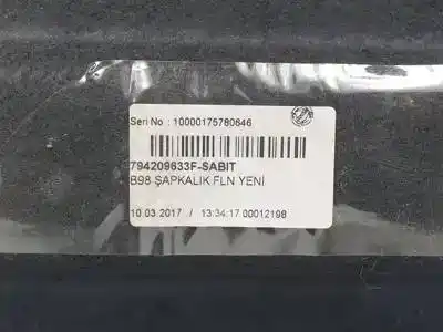 Peça sobressalente para automóvel em segunda mão chapeleira por renault clio iv h4b408 referências oem iam 794209633  