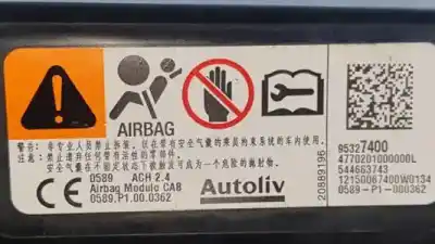 Peça sobressalente para automóvel em segunda mão airbag de cortina dianteiro esquerdo por opel mokka (c76) b16dth.lvl referências oem iam 95327400 544663743 