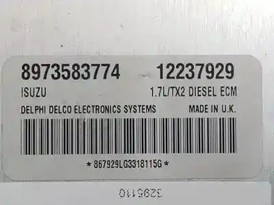 Peça sobressalente para automóvel em segunda mão centralina de motor uce por opel combo y17dtl referências oem iam 8973583774 12237929 
