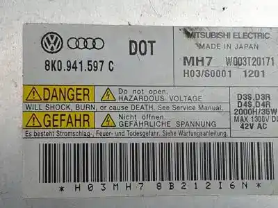 Peça sobressalente para automóvel em segunda mão balastro de xenon por audi q3 (8u) cfgc referências oem iam 8k0941597c w003t20171 