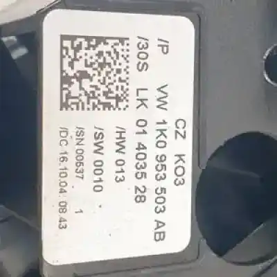 Second-hand car spare part indicator switch for seat toledo (5p2) bjb oem iam references 1k0953513a 1k0953519a 1k0953503ab 