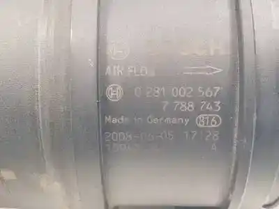 Second-hand car spare part flowmeter for bmw serie 1 berlina (e81/e87) n47d20u0.n47d20a.11002146549 oem iam references 7788743 0281002567 