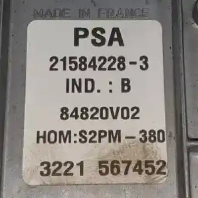 Second-hand car spare part ecu engine control for citroen c3 kfv(tu3jp) oem iam references 84820v02 9650825180 