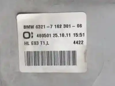 Second-hand car spare part left tailgate light for bmw serie 3 cabrio (e93) n53b30 oem iam references   104805030