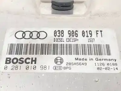 Peça sobressalente para automóvel em segunda mão centralina de motor uce por audi a3 (8l) asz referências oem iam 0281010981 038906019ft 