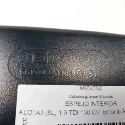 Peça sobressalente para automóvel em segunda mão espelho retrovisor interior por audi a3 (8l) asz referências oem iam 4d0857511  