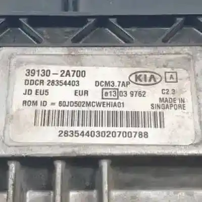Second-hand car spare part ecu engine control for kia cee´d (jd) d4fc oem iam references 391302a700 28354403 