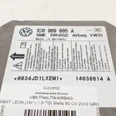 Pezzo di ricambio per auto di seconda mano centralina airbag per seat leon (1m1) d-alh riferimenti oem iam 5wk43122 1c0909605a 