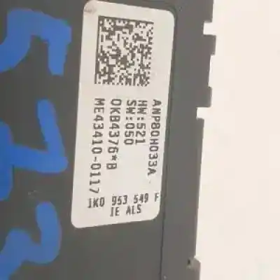 Second-hand car spare part electronic module for volkswagen golf plus (5m1) bkd oem iam references 1k0953549f  