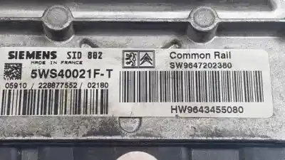 Second-hand car spare part ecu engine control for citroen c3 8hx oem iam references 5ws40021ft 9647202380 9643455080 