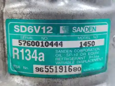 Peça sobressalente para automóvel em segunda mão compressor de ar condicionado a/a a/c por citroen c3 kfv(tu3jp) referências oem iam 9655191680 sd6v12 