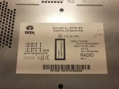 Second-hand car spare part audio system / radio cd for tata aria (4x2) 2.2l dicor 12 oem iam references 287054809915  