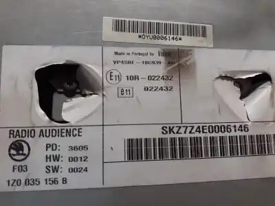 Автозапчастина б/у аудіо система / радіо cd для skoda octavia ii combi (1z5) 1.9 tdi посилання на oem iam 1z0035156b  