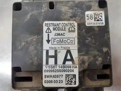 Автозапчастина б/у блок управління подушками безпеки для ford fusion (cbk) 1.6 tdci cat посилання на oem iam 5s6t14b056  