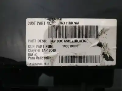 Peça sobressalente para automóvel em segunda mão porta luvas por dodge journey 2.0 16v crd cat referências oem iam 1gx11dk7aa