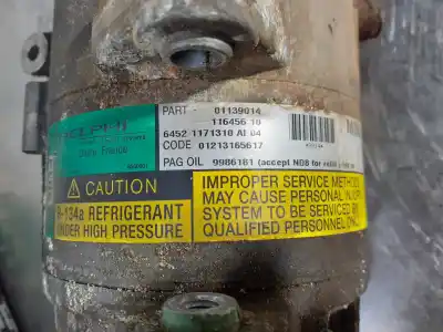 Peça sobressalente para automóvel em segunda mão compressor de ar condicionado a/a a/c por mini mini (r50,r53) 1.6 16v cat referências oem iam 01139014  