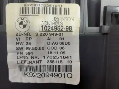 Second-hand car spare part DASHBOARD for BMW SERIE 1 BERLINA (E81/E87)  OEM IAM references 922094901  