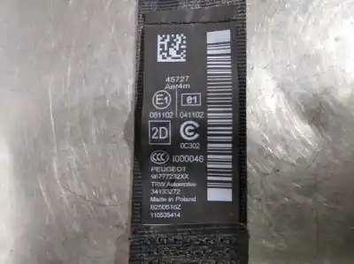 Автозапчастина б/у задній правий ремін безпеки для peugeot 308 gt line посилання на oem iam 96777232xx Автозапчастина б/у задній правий ремін безпеки для peugeot 308 gt line посилання на oem iam 96777232xx