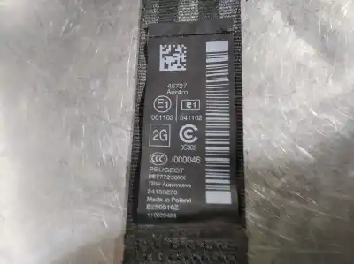 Автозапчастина б/у задній лівий ремін безпеки для peugeot 308 gt line посилання на oem iam 96777230xx  