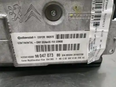 Pièce détachée automobile d'occasion écran multifonctions pour citroen ds4 (nx_) 1.6 hdi 115 références oem iam 9804707380  