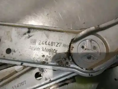 Second-hand car spare part passenger side right window regulator for opel combo 1.7 16v dti cat (y 17 dt / lr6) oem iam references 24448127  