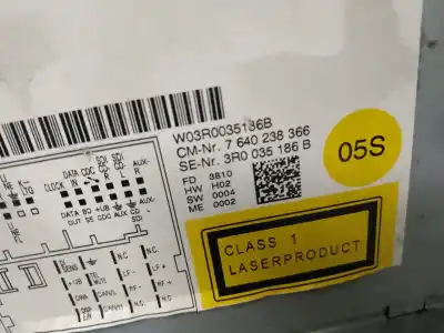 Автозапчастина б/у аудіо система / радіо cd для seat exeo st (3r5) 2.0 tdi посилання на oem iam w03r0035186b  