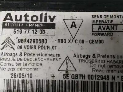 Recambio de automóvil de segunda mano de centralita airbag para citroen c5 iii break 2.0 hdi 165 referencias oem iam 9674290580  