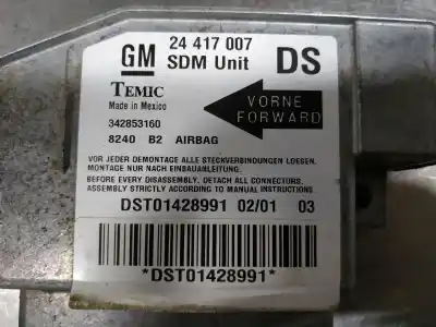 Автозапчастина б/у блок управління подушками безпеки для opel corsa c 1.2 16v cat (z 12 xe / lw4) посилання на oem iam 24417007  