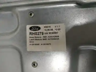 Peça sobressalente para automóvel em segunda mão elevador de vidros dianteiro direito por ford focus berlina (cap) 1.6 tdci cat referências oem iam 7m51a203a28bb