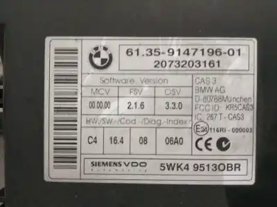 Second-hand car spare part electronic module for bmw mini (r56) cooper oem iam references 6135914719601