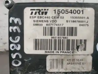 Second-hand car spare part abs for peugeot 407 2.0 16v hdi fap cat (rhr / dw10bted4) oem iam references 9651857880